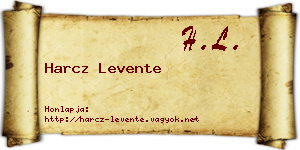 Harcz Levente névjegykártya