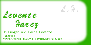 levente harcz business card